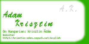 adam krisztin business card
